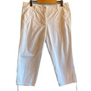 ANN TAYLOR Loft Mid Rise Capri's White US 8